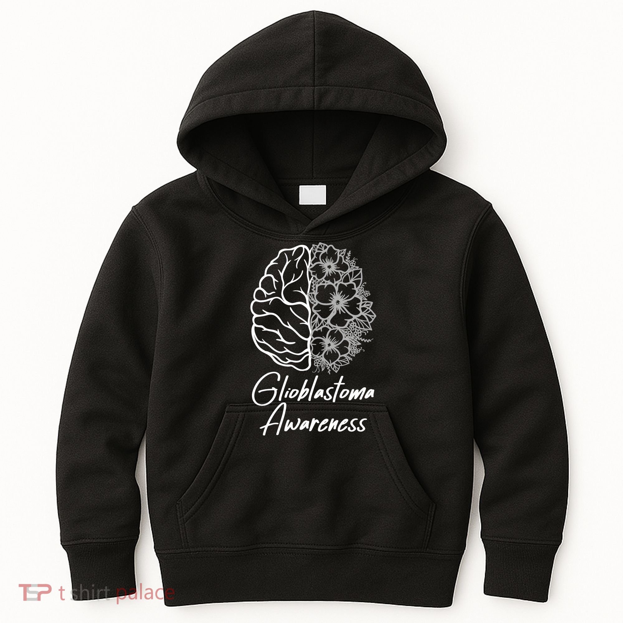 Glioblastoma Awareness Gray Ribbon Kids Hoodie