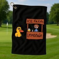 Got Any Grapes Funny Duck Ice Fresh Lemonade Golf Towel thumb 1