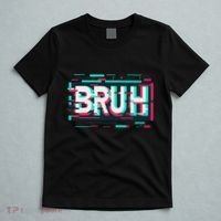 Glitch Aesthetic Gamer Bruh Meme Funny Saying T-Shirt thumb 5