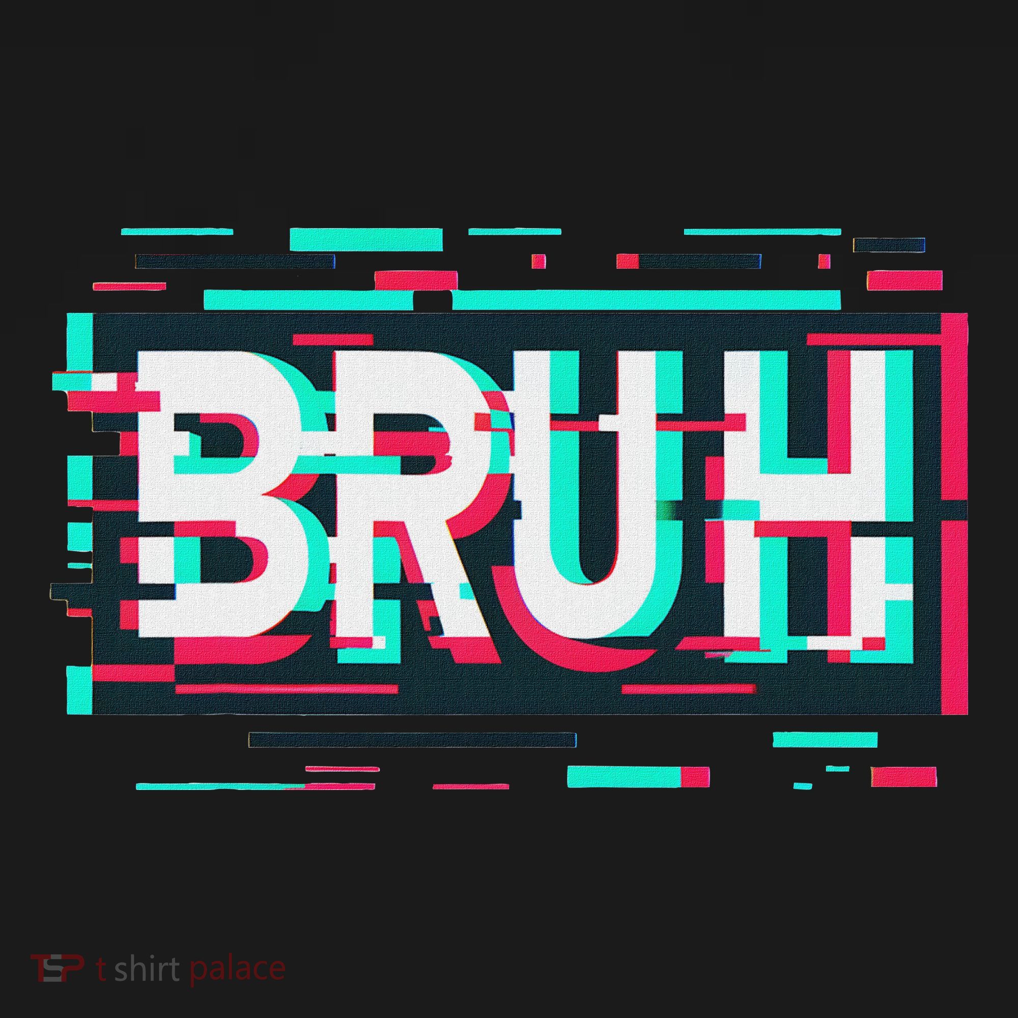 Glitch Aesthetic Gamer Bruh Meme Funny Saying Mousepad