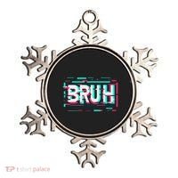 Glitch Aesthetic Gamer Bruh Meme Funny Saying Ornament thumb 0