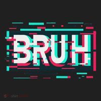 Glitch Aesthetic Gamer Bruh Meme Funny Saying Hat thumb 2