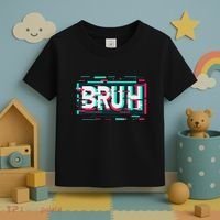 Glitch Aesthetic Gamer Bruh Meme Funny Saying Toddler T-Shirt thumb 3
