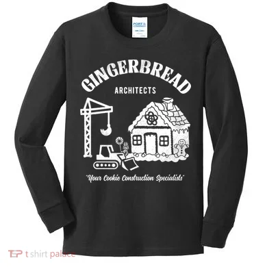 Gingerbread Architects Kids Long Sleeve Shirt