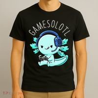 Gamesolotl Axolotl Gamer Anime Gifts Kawaii T-Shirt thumb 3