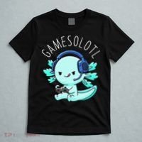 Gamesolotl Axolotl Gamer Anime Gifts Kawaii T-Shirt thumb 5