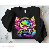 Gamesolotl Axolotl Gamer Cute Anime Kawaii Sweatshirt thumb 2