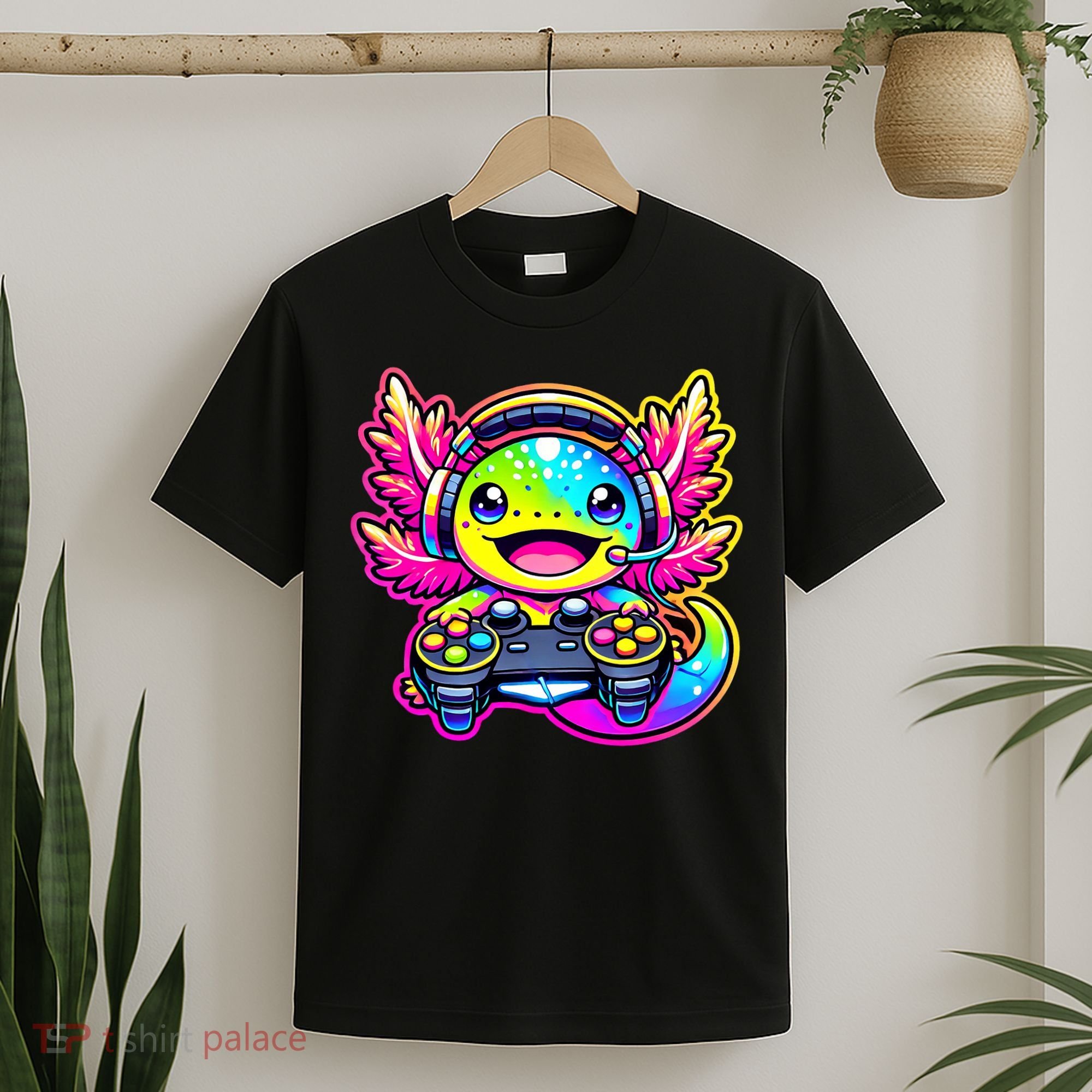 Gamesolotl Axolotl Gamer Cute Anime Kawaii T-Shirt