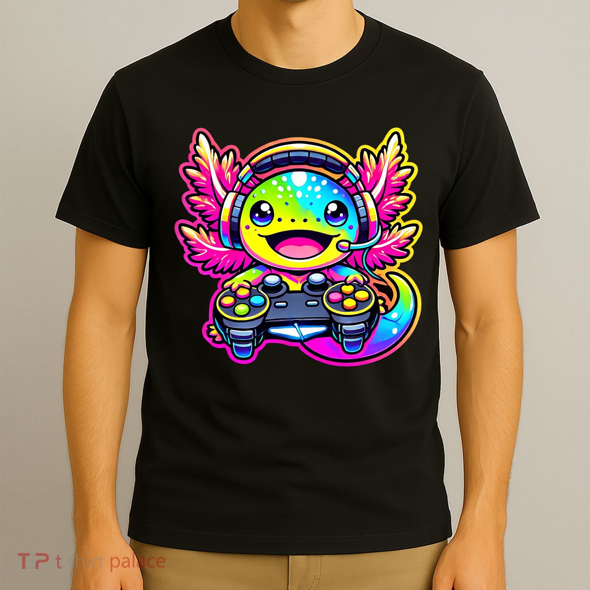 Gamesolotl Axolotl Gamer Cute Anime Kawaii T-Shirt