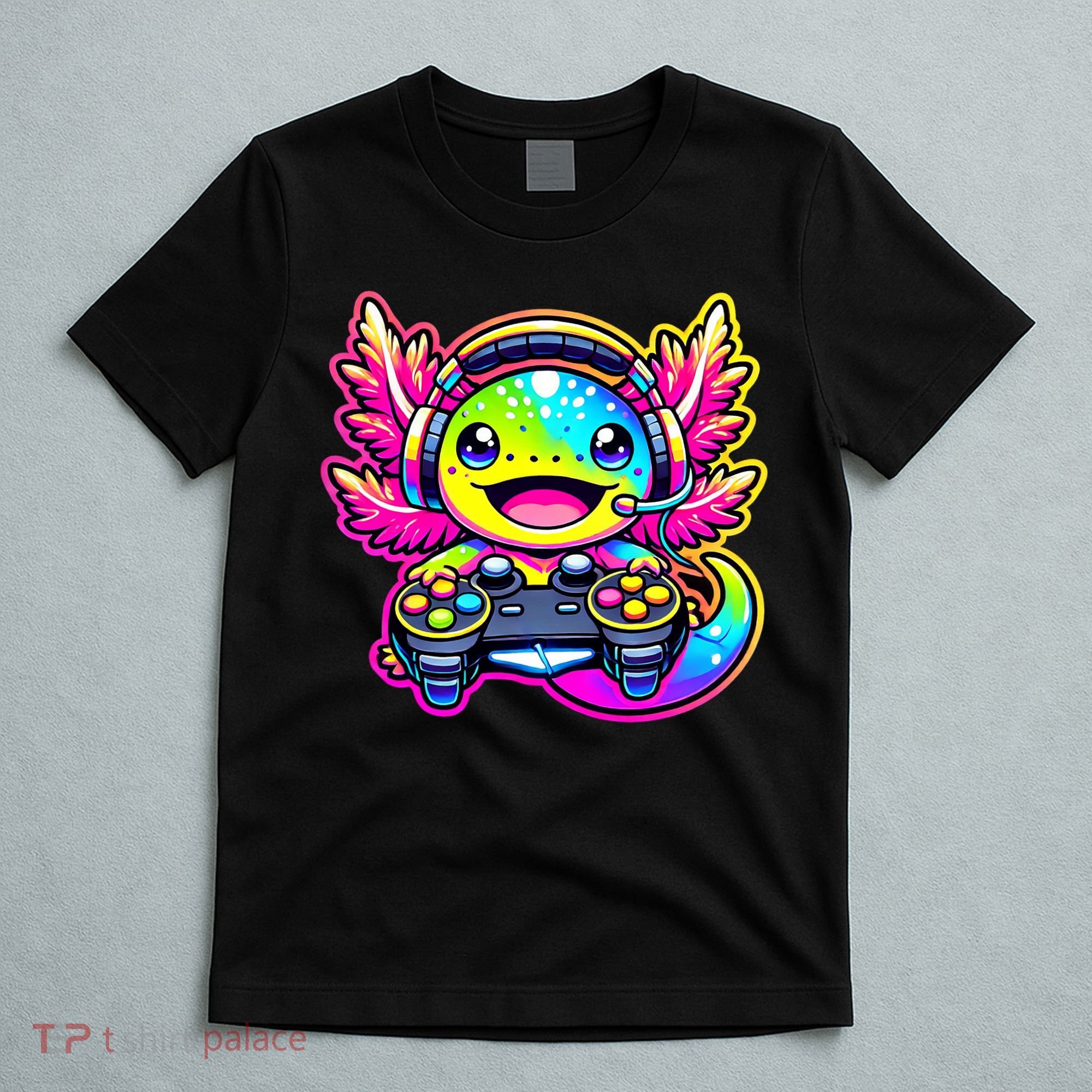 Gamesolotl Axolotl Gamer Cute Anime Kawaii T-Shirt