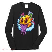 Goblincore Aesthetic Grunge Fungi Mushroom Skull Long Sleeve Shirt thumb 0
