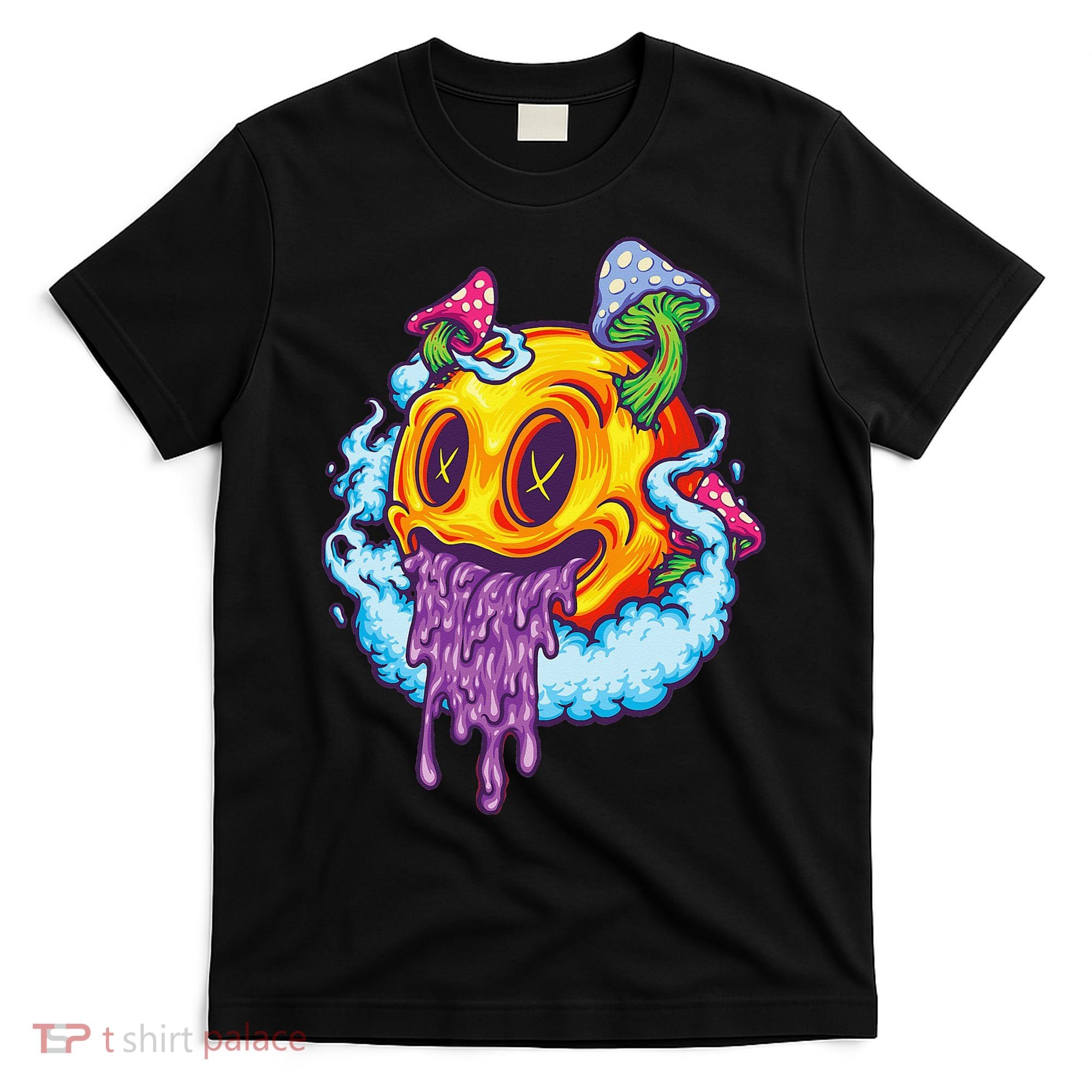 Goblincore Aesthetic Grunge Fungi Mushroom Skull T-Shirt