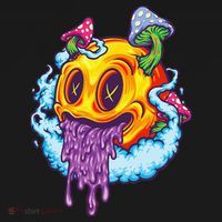 Goblincore Aesthetic Grunge Fungi Mushroom Skull Women's T-Shirt thumb 6