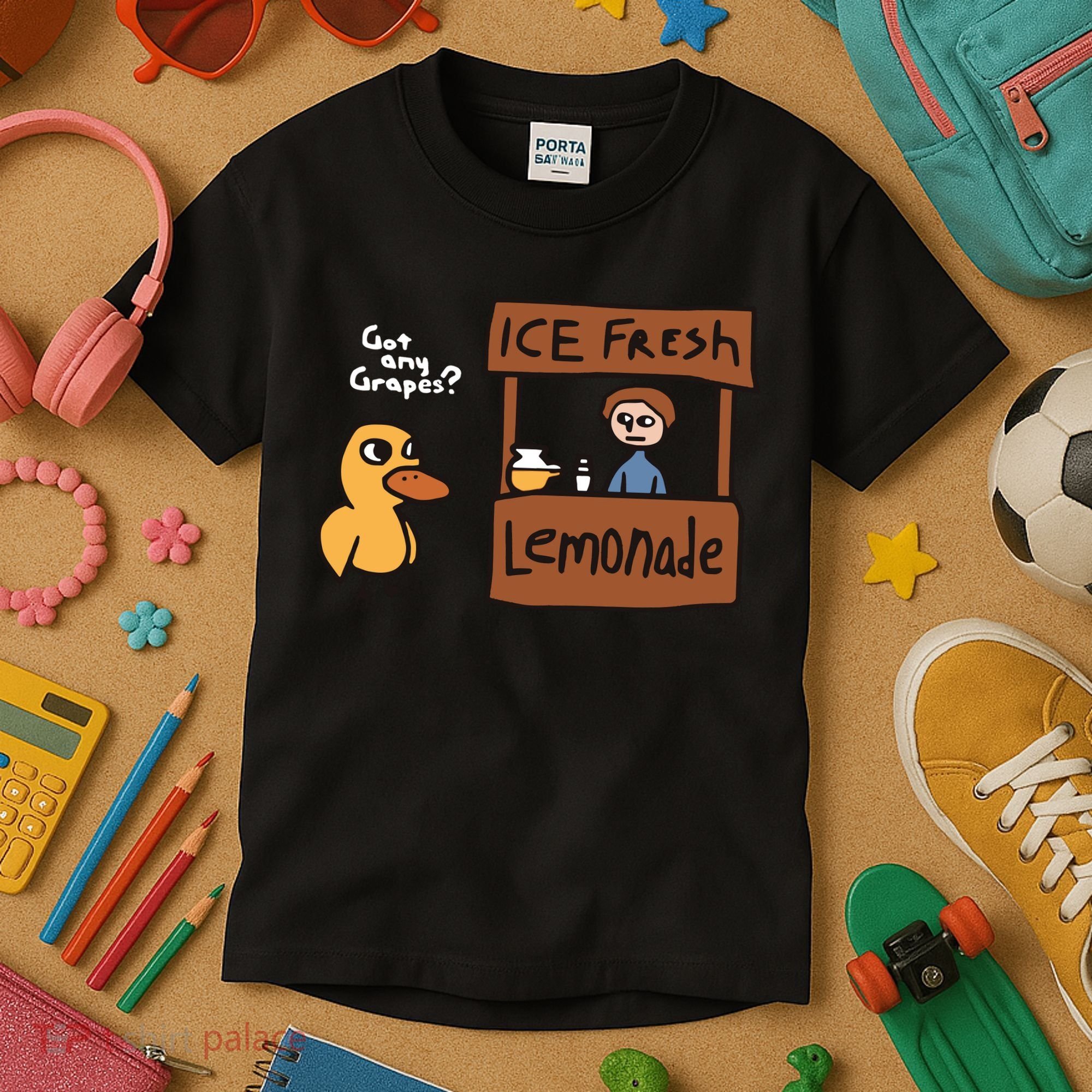 Got Any Grapes The Duck Song Funny Duck Kids T-Shirt