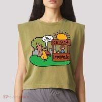 Got Any Grapes Ice Fresh Lemonade Funny Duck Garment-Dyed Women's Muscle Tee thumb 2