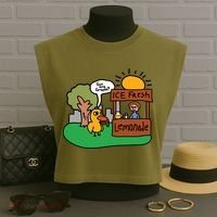 Got Any Grapes Ice Fresh Lemonade Funny Duck Garment-Dyed Women's Muscle Tee thumb 3