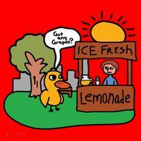 Got Any Grapes Ice Fresh Lemonade Funny Duck Santa Hat thumb 1