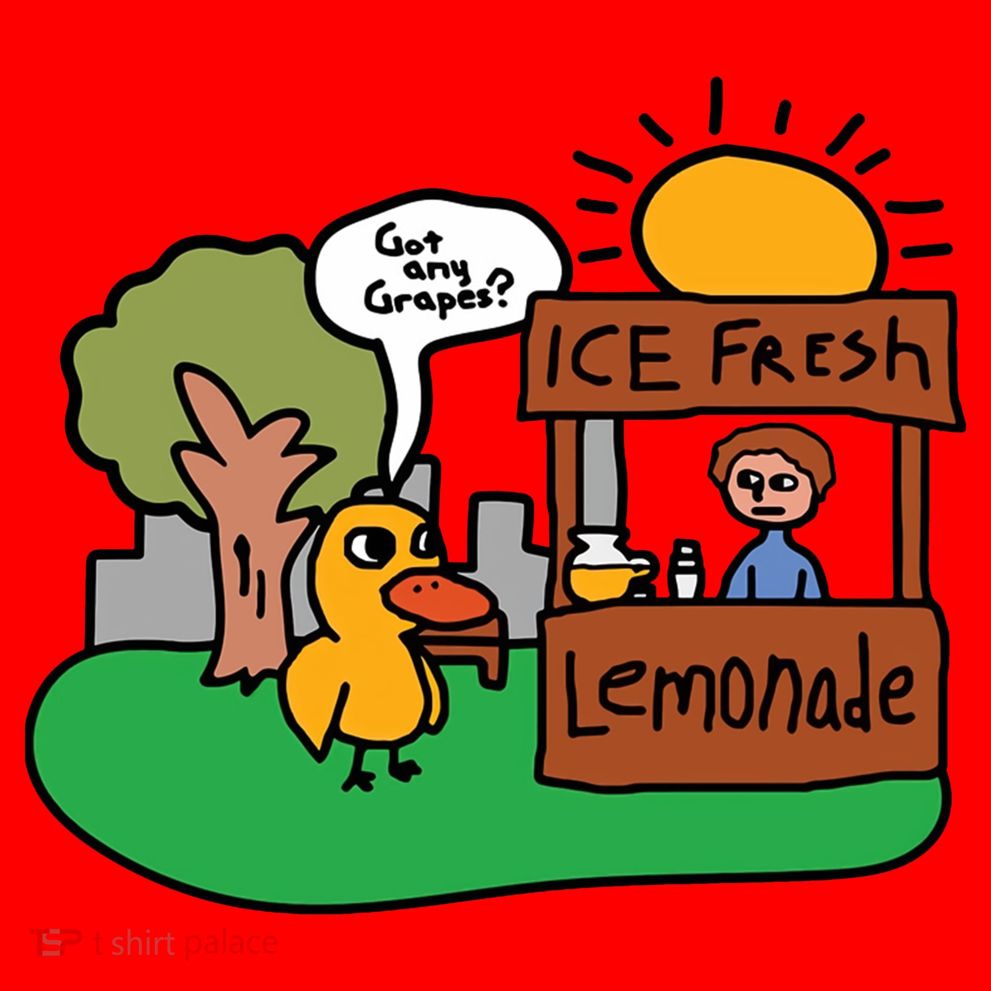 Got Any Grapes Ice Fresh Lemonade Funny Duck Santa Hat