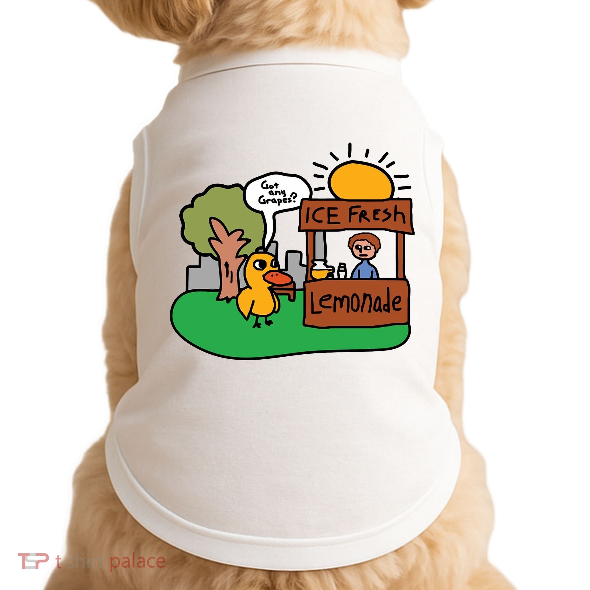 Got Any Grapes Ice Fresh Lemonade Funny Duck Doggie Tank