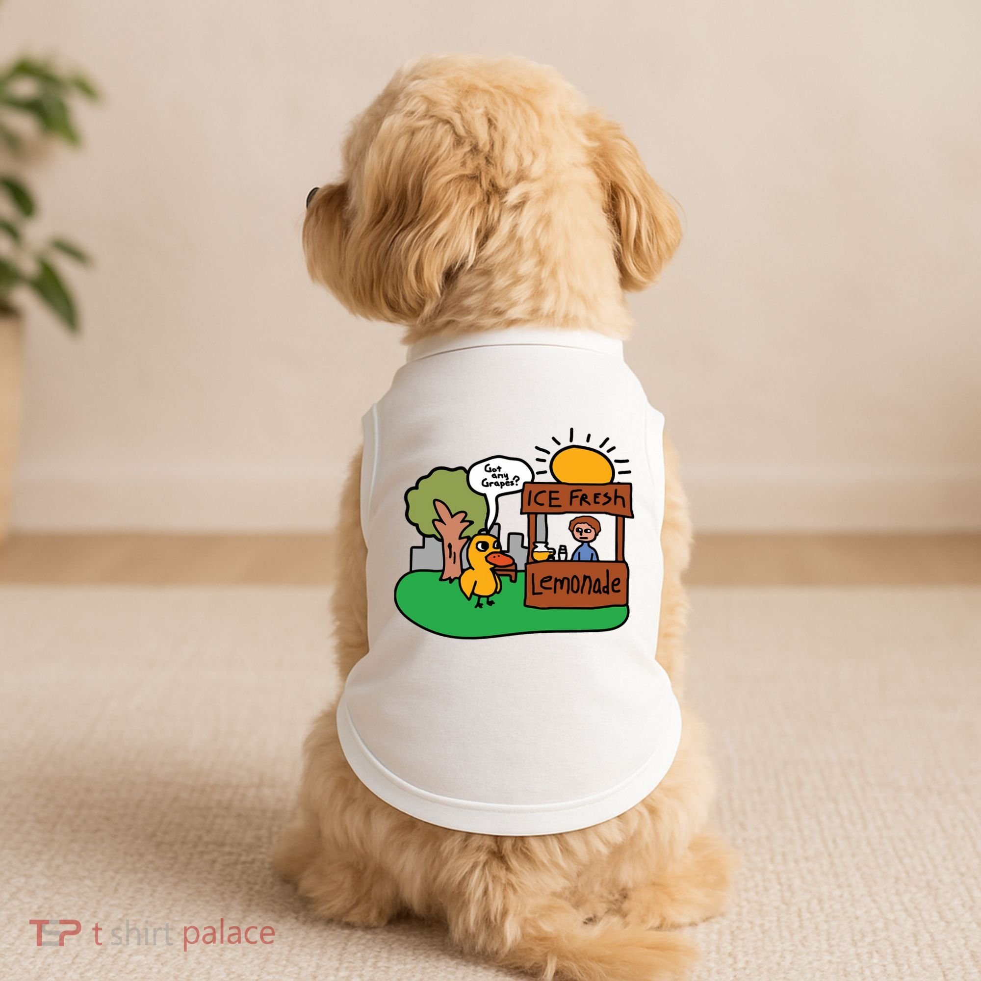Got Any Grapes Ice Fresh Lemonade Funny Duck Doggie Tank