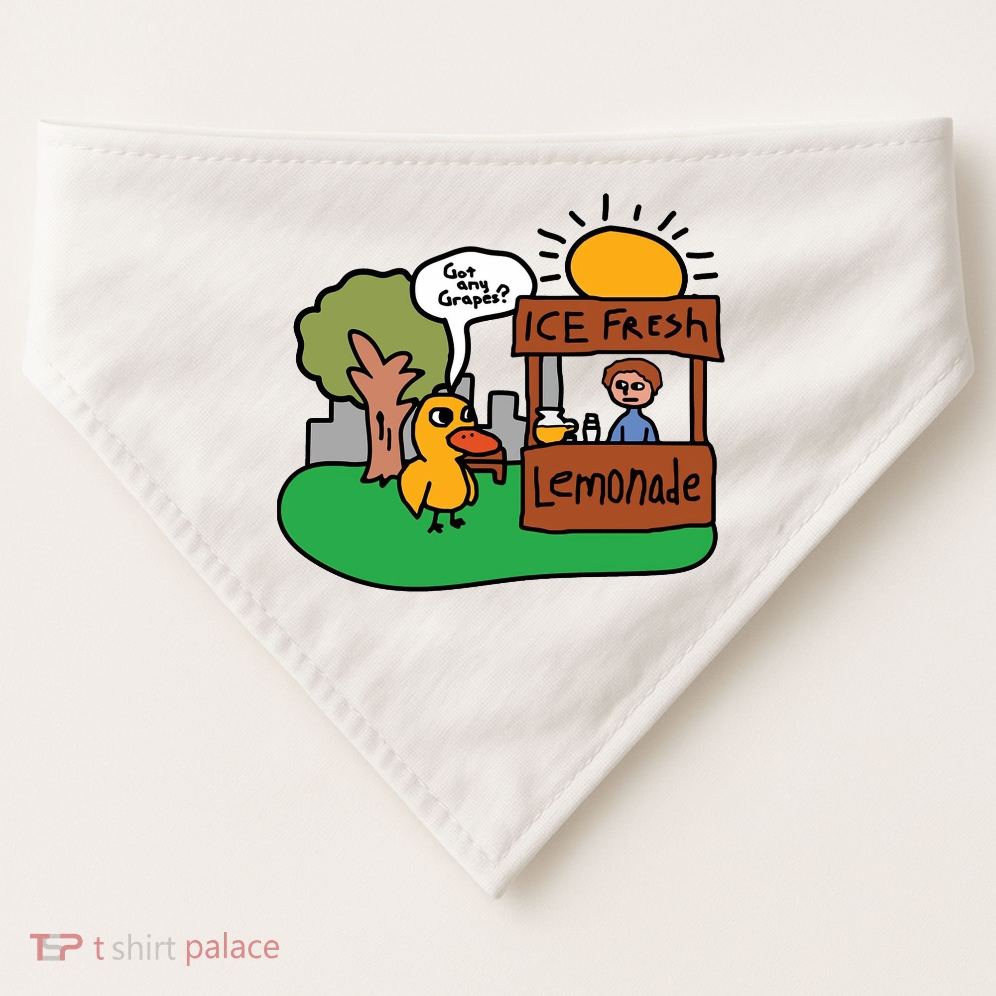 Got Any Grapes Ice Fresh Lemonade Funny Duck USA-Made Doggie Bandana