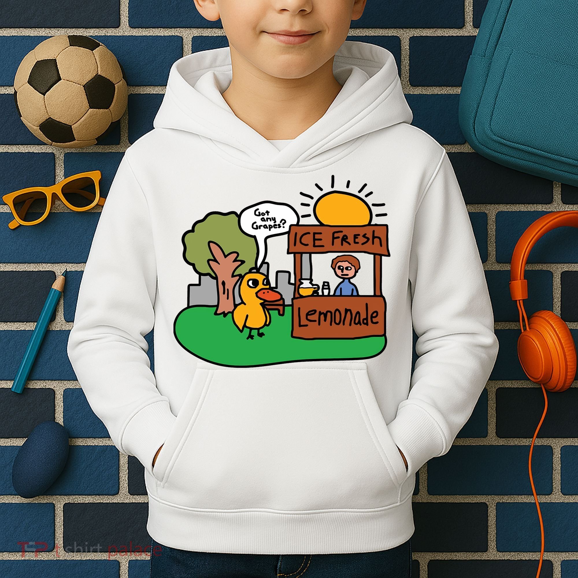 Got Any Grapes Ice Fresh Lemonade Funny Duck Kids Hoodie