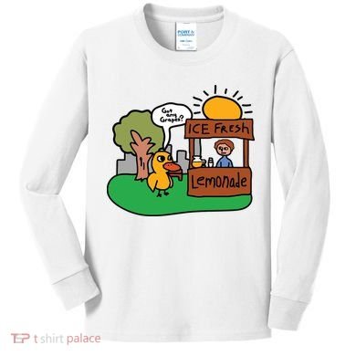 Got Any Grapes Ice Fresh Lemonade Funny Duck Kids Long Sleeve Shirt
