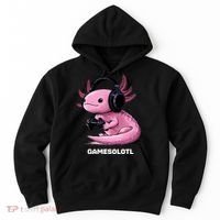 Gamer Axolotl Gamesolotl Fish Gaming Video Gamer Hoodie thumb 0