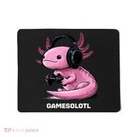 Gamer Axolotl Gamesolotl Fish Gaming Video Gamer Mousepad thumb 0