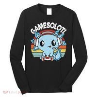Gamesolotl Axolotl Gamer Gaming Women Boy Long Sleeve Shirt thumb 0