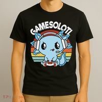 Gamesolotl Axolotl Gamer Gaming Women Boy T-Shirt thumb 3