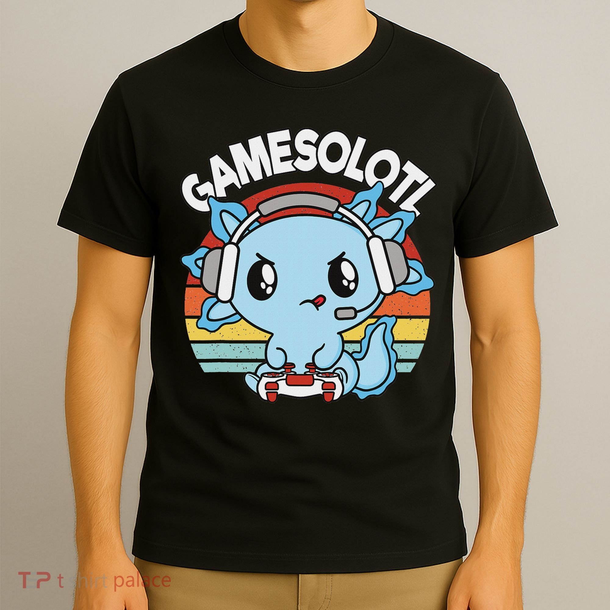 Gamesolotl Axolotl Gamer Gaming Women Boy T-Shirt