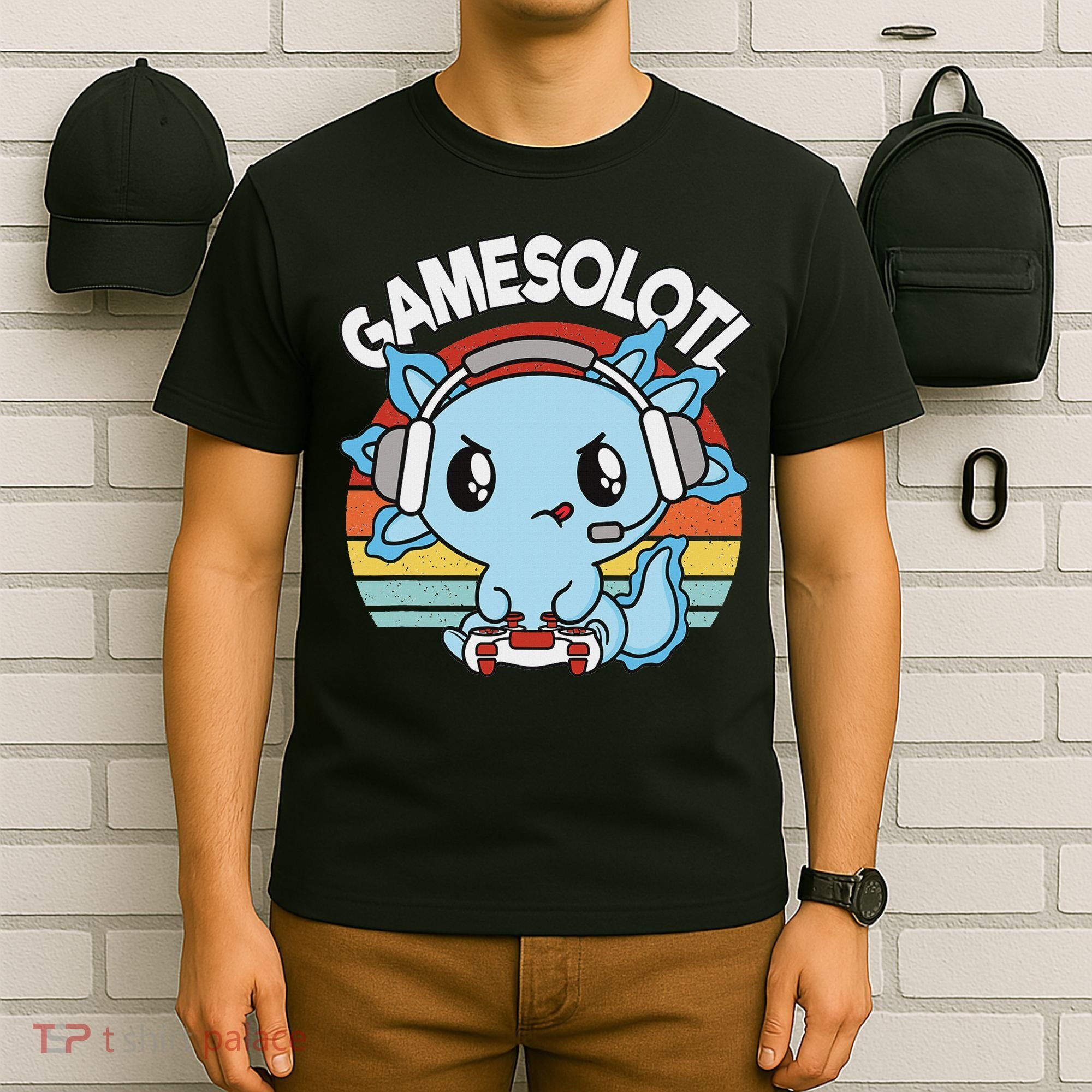 Gamesolotl Axolotl Gamer Gaming Women Boy T-Shirt