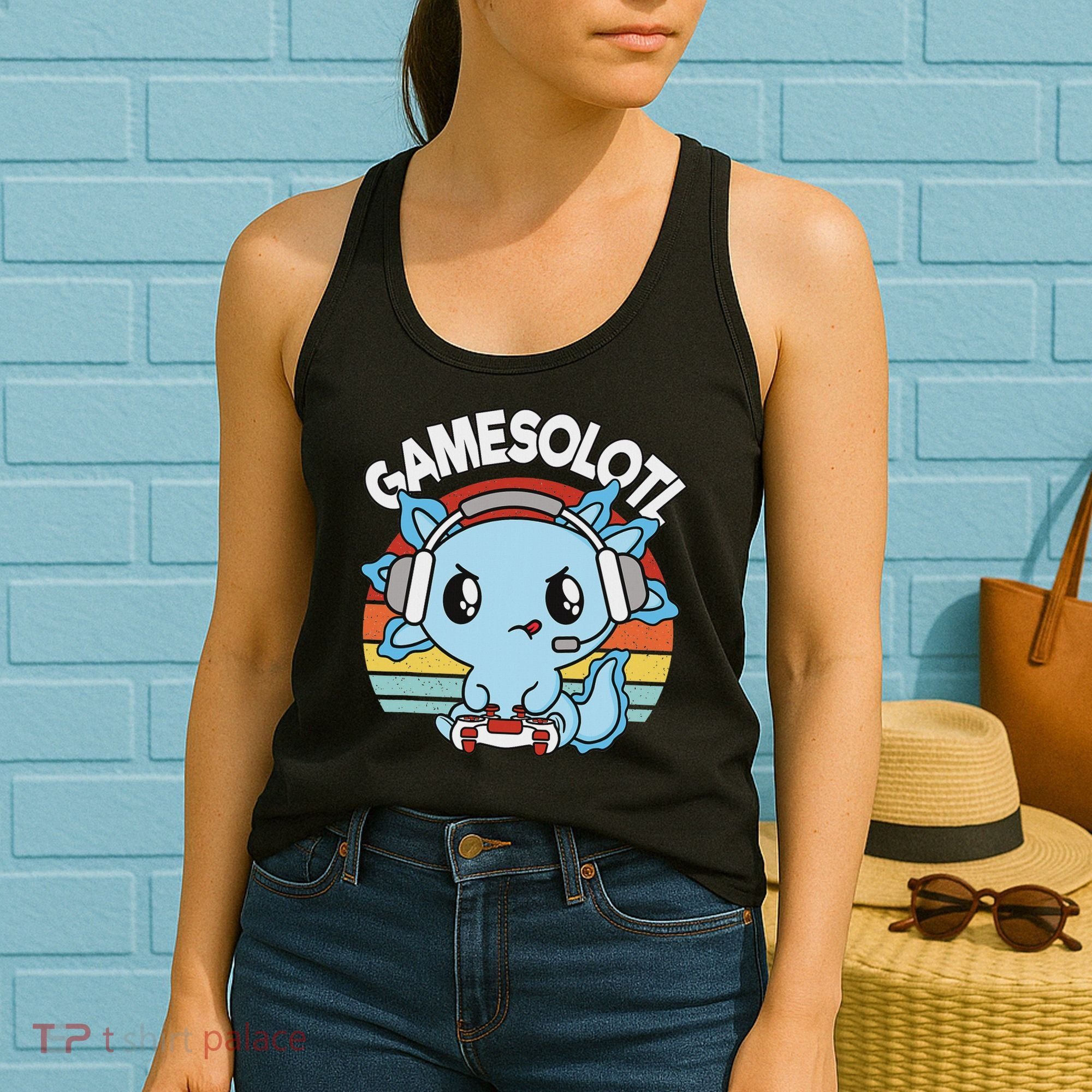 Gamesolotl Axolotl Gamer Gaming Women Boy Women's Tank Top