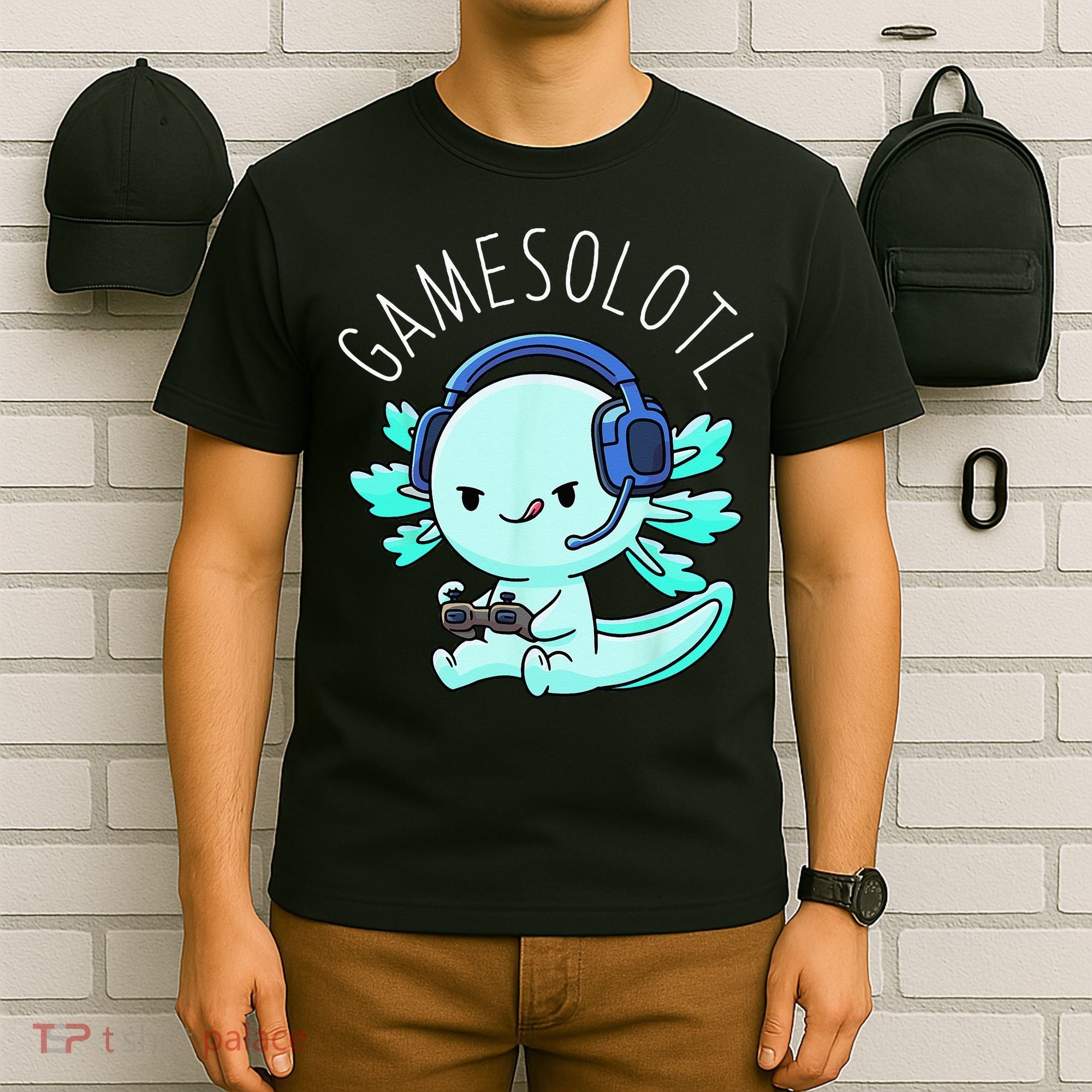 Gamesolotl Axolotl Gamer Anime Gifts Kawaii T-Shirt