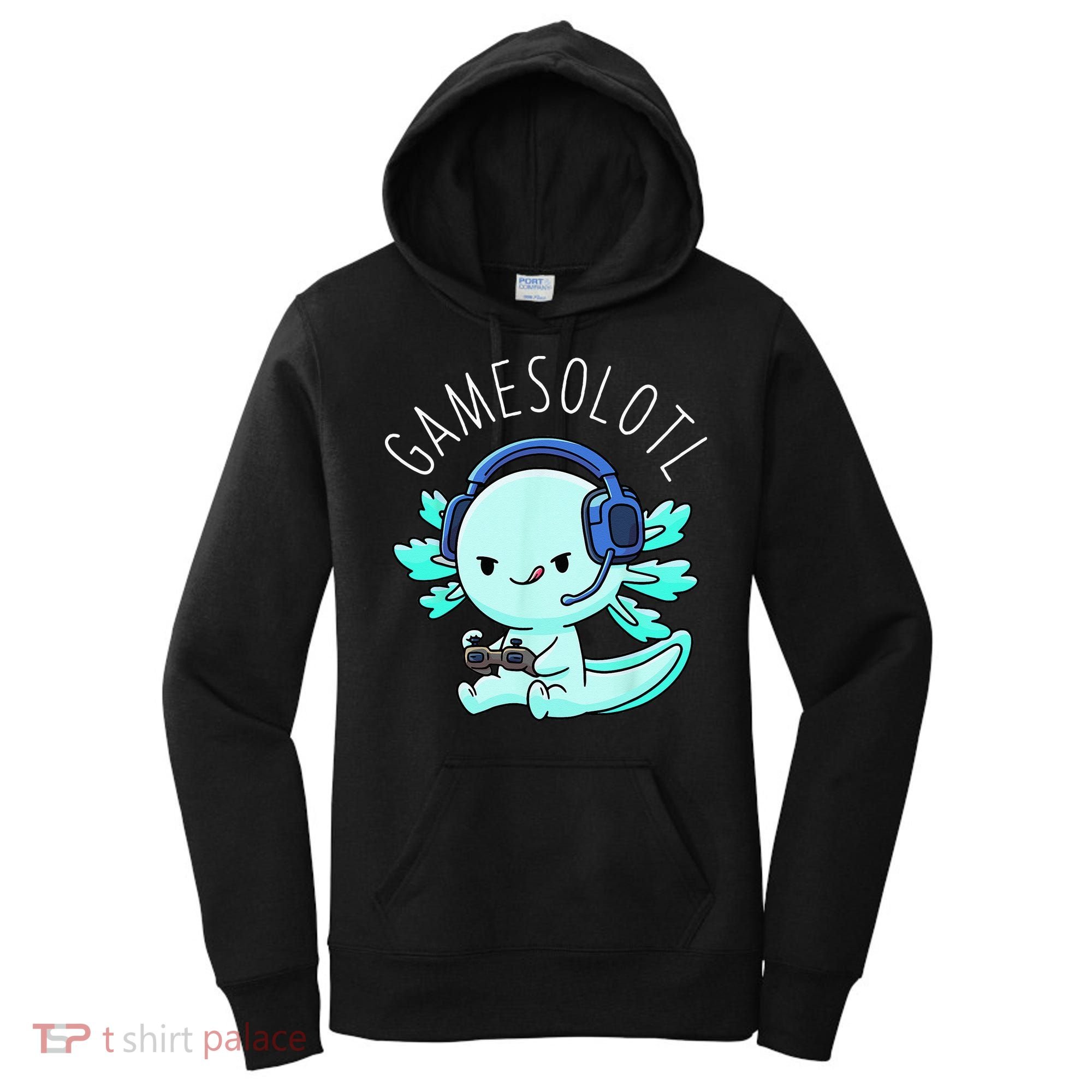 Gamesolotl Axolotl Gamer Anime Gifts Kawaii Women's Hoodie