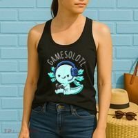 Gamesolotl Axolotl Gamer Anime Gifts Kawaii Women's Tank Top thumb 2