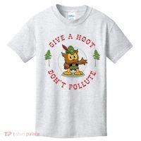 Give A Hoot Dont Pollute Cute Woodsy Owl Forest Keeper Kids T-Shirt thumb 0