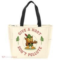 Give A Hoot Dont Pollute Cute Woodsy Owl Forest Keeper Tote Bag thumb 0