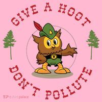 Give A Hoot Dont Pollute Cute Woodsy Owl Forest Keeper Coaster thumb 2