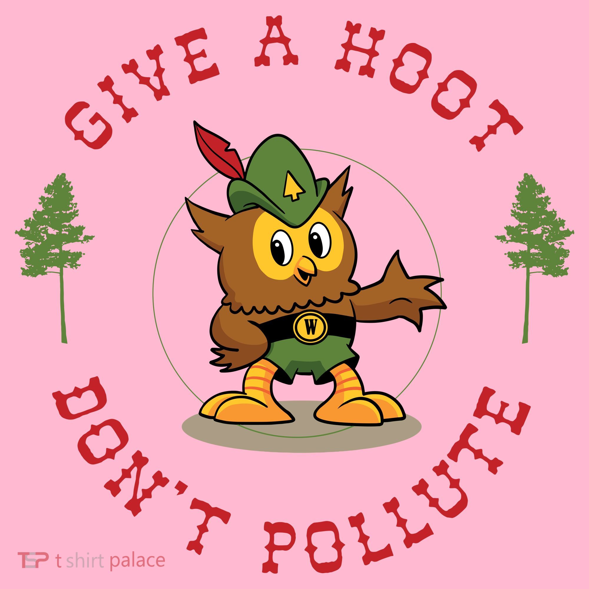 Give A Hoot Dont Pollute Cute Woodsy Owl Forest Keeper Coaster