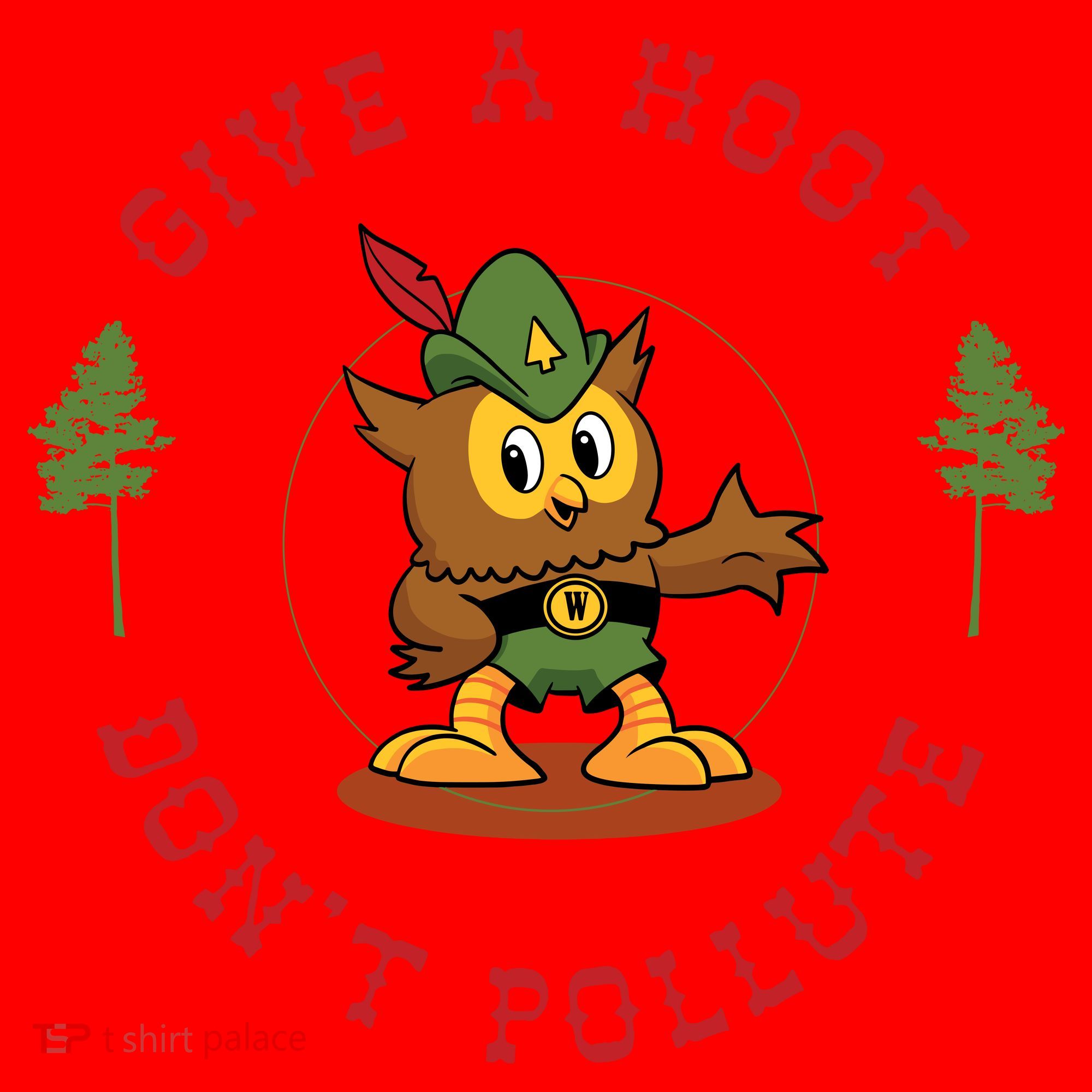 Give A Hoot Dont Pollute Cute Woodsy Owl Forest Keeper Santa Hat