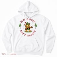 Give A Hoot Dont Pollute Cute Woodsy Owl Forest Keeper Hoodie thumb 0