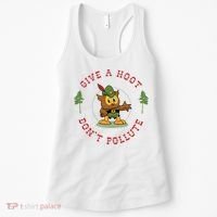 Give A Hoot Dont Pollute Cute Woodsy Owl Forest Keeper Women's Tank Top thumb 0