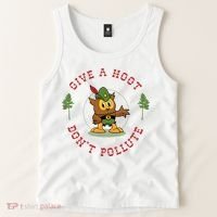 Give A Hoot Dont Pollute Cute Woodsy Owl Forest Keeper Tank Top thumb 2