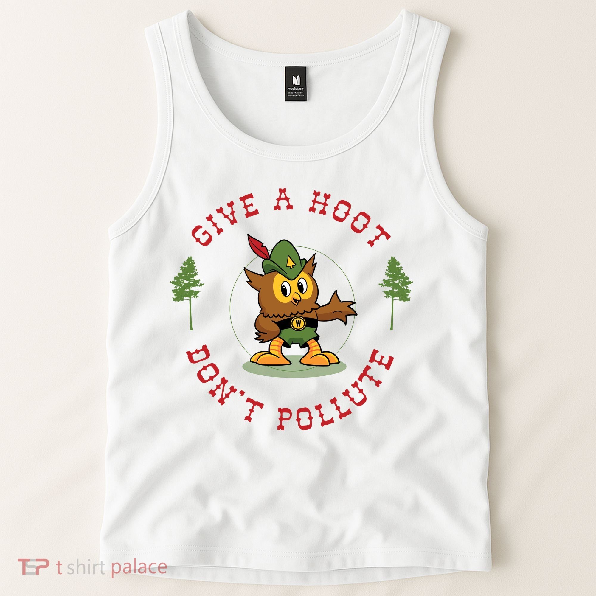 Give A Hoot Dont Pollute Cute Woodsy Owl Forest Keeper Tank Top