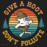 Give A Hoot DonT Pollute Women's Sweatshirt thumb 2
