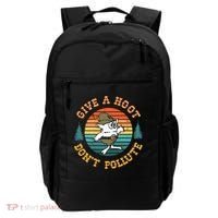 Give A Hoot DonT Pollute Backpack thumb 0