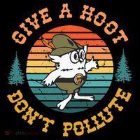 Give A Hoot DonT Pollute Women's Long Sleeve Shirt thumb 2