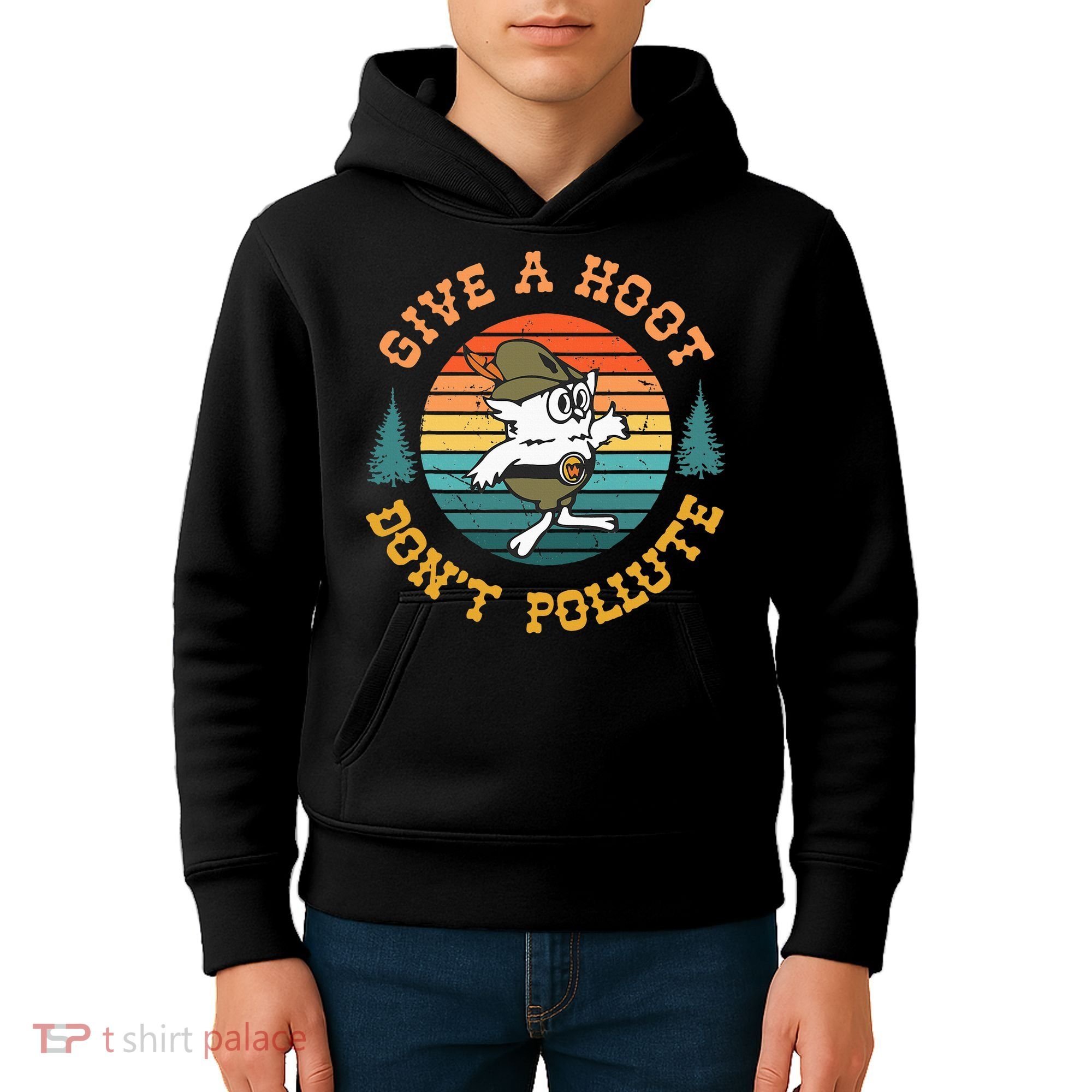 Give A Hoot DonT Pollute Kids Hoodie